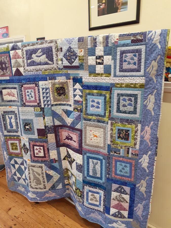This fantastic quilt has been completed by Kate. Many hours have gone into this gift for her son's birthday. Isn't he lucky!